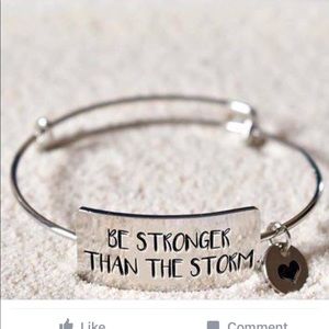 Be Stronger than the Storm silver bracelet.